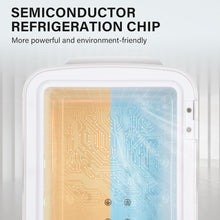 Load image into Gallery viewer, Esnbia Portable Mini Fridge, 4L/6 Can Cooler and Warmer Compact Refrigerator for Skincare, Cosmetics, Beverage, Food, for Bedroom, White