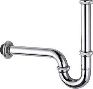 Esnbia 1-1/4" P-trap Pipe, Pipes being parts of sanitary facilities, Adjustable Height Sink Waste Drain Kit, Chrome