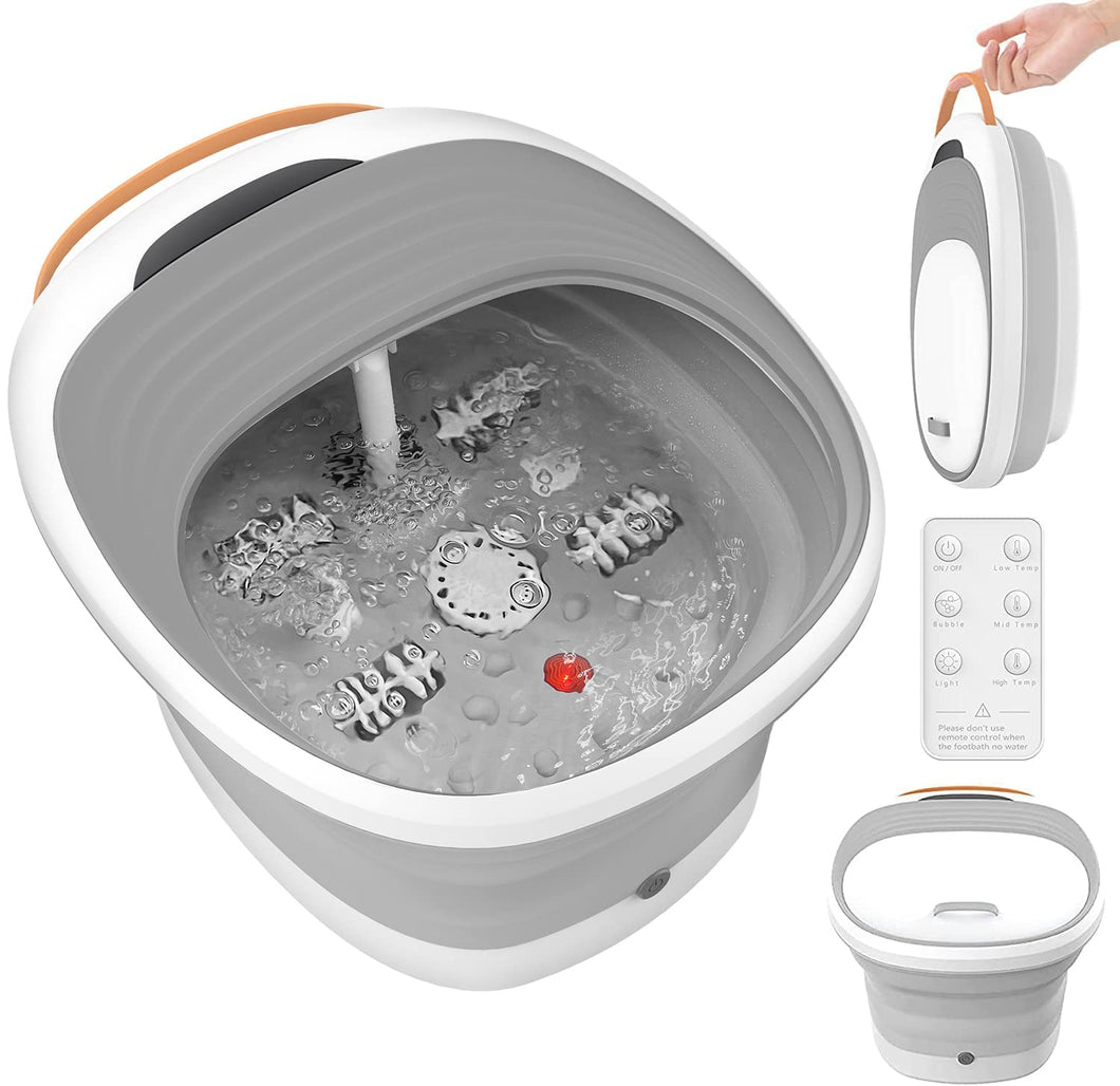 Esnbia Foot Spa Foot Bath Massager with Heat, Bubbles, Vibration, Red ESNBIA Esnbia Foot Spa Foot Bath Massager with Heat, Bubbles, Vibration, Red ESNBIA