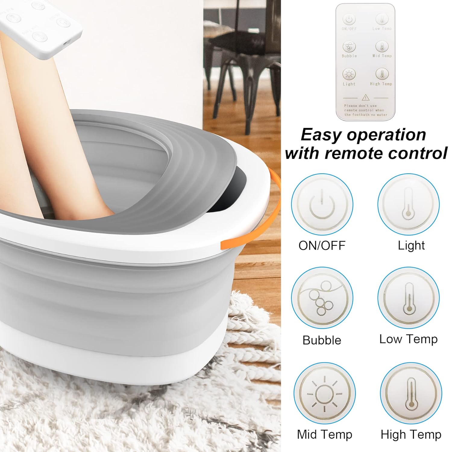 Esnbia Foot Spa Foot Bath Massager with Heat, Bubbles, Vibration, Red ESNBIA Esnbia Foot Spa Foot Bath Massager with Heat, Bubbles, Vibration, Red ESNBIA