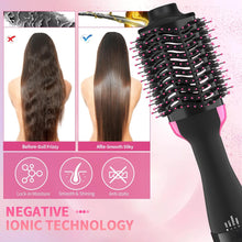 Load image into Gallery viewer, Esnbia Professional Blowout Hair Dryer Brush, Upgraded One Step Hot Air Brush, Hair Dryer &amp; Volumizer &amp; Volumizing Styler Comb, Negative Ion Straightening Brush for All Hair Types, Oval Shape Design