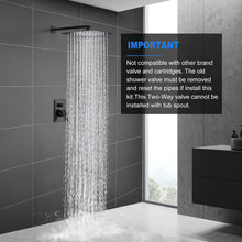 Load image into Gallery viewer, ESNBIA Oil Rubbed Bronze Shower System, Bathroom 12 Inches Rain Shower Head with Handheld Combo Set, Wall Mounted High Pressure Rainfall Dual Shower Head System, Shower Faucet Set with Valve and trim