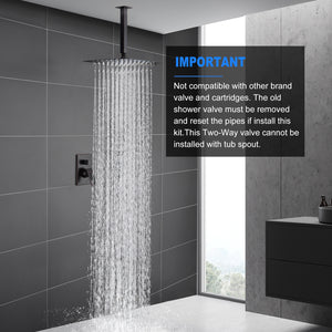 ESNBIA Oil Rubbed Bronze Shower System, Bathroom 10 Inches Rain Shower Head with Handheld Combo Set, Wall Mounted High Pressure Rainfall Dual Shower Head System, Shower Faucet Set with Valve and trim
