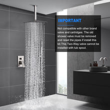 Load image into Gallery viewer, ESNBIA Brushed Nickel Shower System, Bathroom 10 Inches Rain Shower Head with Handheld Combo Set, Wall Mounted High Pressure Rainfall Dual Shower Head System, Shower Faucet Set with Valve and Trim