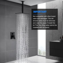 Load image into Gallery viewer, ESNBIA Shower System, Bathroom 10 Inches Rain Shower Head with Handheld Combo Set, Wall Mounted High Pressure Rainfall Dual Shower Head System, Shower Faucet Set with Valve and trim, Matte Black